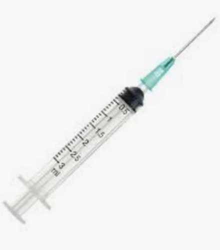 Transparent 5 Ml Plastic Injection Syringe, Stainless Steel Needle, For Hospital & Clinical