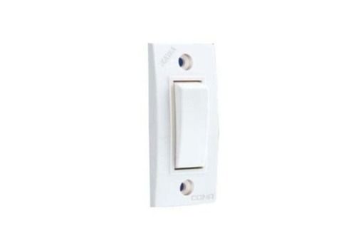 Plastic 6 Amp White Color Electrical Modern Modular 2 Way Switch, 240V