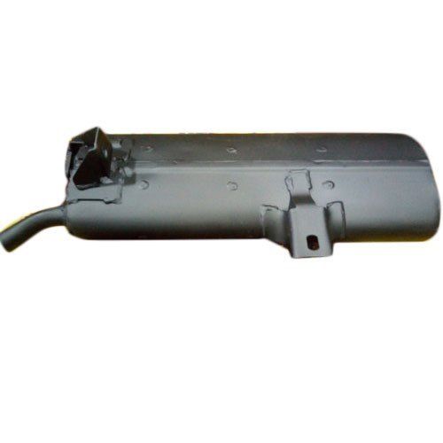 Silver Color Coated Iron Sheet 3 Wheeler Cng Compact Silencer For Automobile Industry