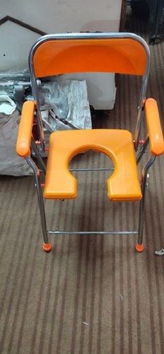 Foldable Lightweight And Easy To Assemble Adjustable Commode Chair Yellow