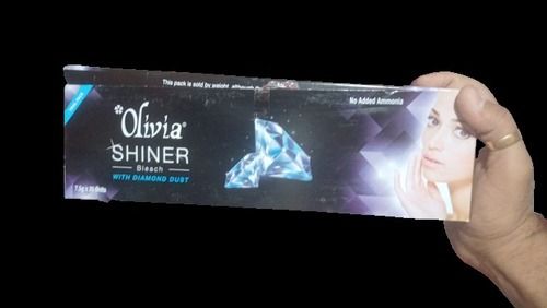 Uv Blocking Olivia Shiner Face Bleach Cream With Diamond Dust & No Added Ammonia 7.5 X 30 Units