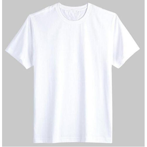 Cotton Polyester Men's T-Shirt - Sizes S, M, L, XL, XXS | Skin Friendly, Breathable, Wrinkle-Resistant, Purple Plain Round Neck, Half Sleeves