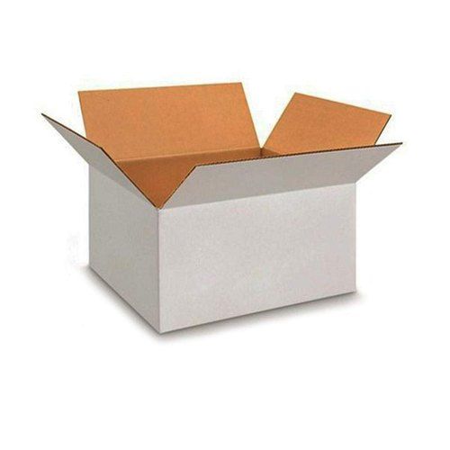 2 Ply White And Rectangle 120 Gsm Corrugated Boxes For Industries Uses