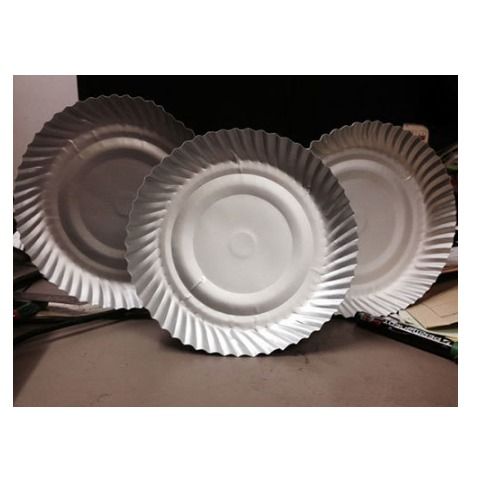 Eco Friendly Use and Throw Silver Disposable Paper Plate For Party Function Event