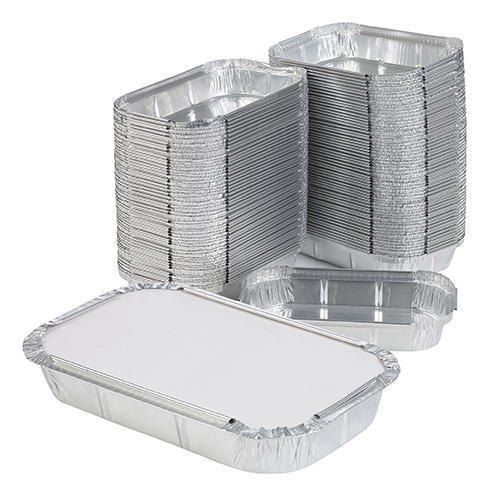 Ecofriendly Use and Throw Silver Aluminium Foil Containers For Disposable Utensils