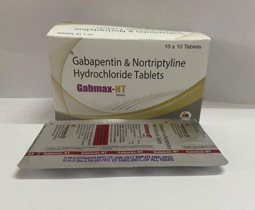  गैबापेंटिन और नॉर्ट्रिप्टिलाइन हाइड्रोक्लोराइड टैबलेट, 10x10 अलु अलु पैक 