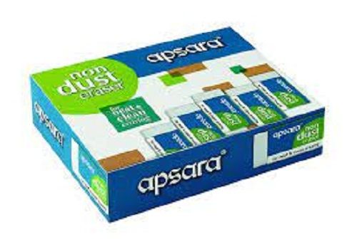 Long Lasting And Durable Rectangular White Apsara Non-Dust Erasers For Students