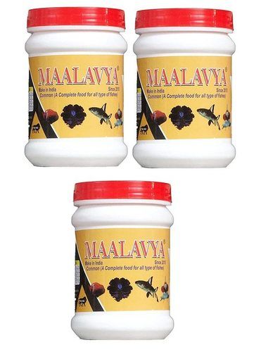 Maalavya Common Fish Feed - 600 Grams (1.2 Mm, 200 Grams X 3 Pack)