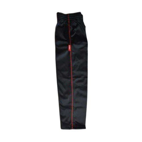 Machine Washable Black Colour Boy Track 100% Polyester Full Pant