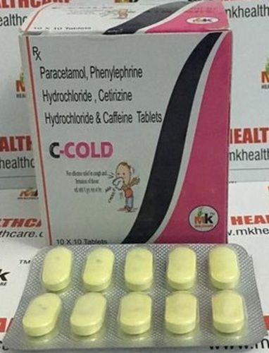 Paracetamol, Phenylephrine Hydrochloride, Cetirizine And Caffeine Tablets