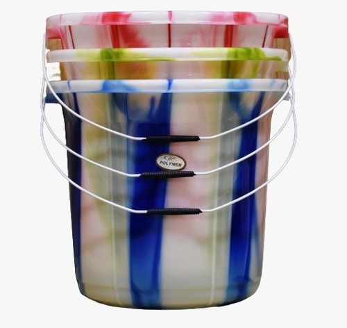 Printed Design Plastic Bucket for Bathroom Usage