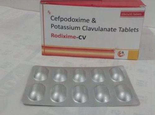 Rodixime-cv Cefpodoxime And Potassium Clavulanate Tablets (10x10 Tablets)