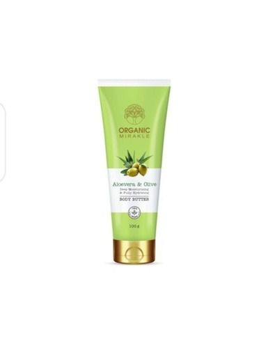 Skin Friendliness Organic Mirakle Aloe Vera And Olive Body Moisturizer (100 Gm)