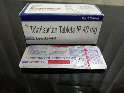 Telmisartan Tablet Ip 40 Mg, (Pack Size 10x10 Tablets)