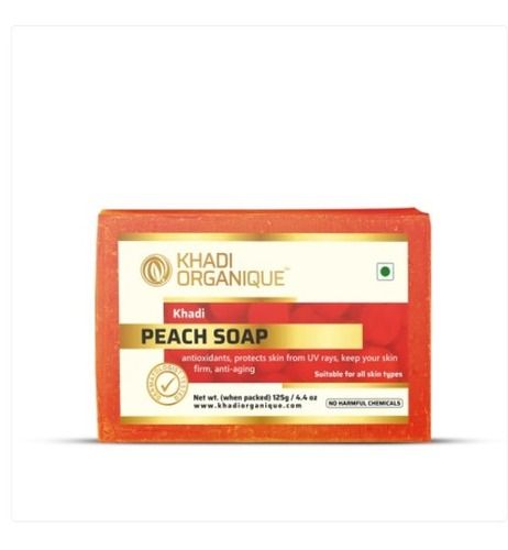 125 Gram Khadi Organic Glycerin Peach Soap For All Types Of Skin