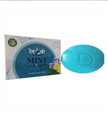 75 Gram Solid Mint, Lime And Neem Soap For All Types Of Skin