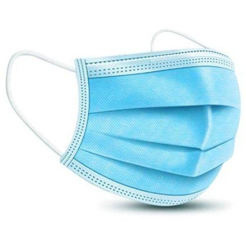 Blue Colour Disposable Non Woven Fabric Face Mask With Washable And Easy To Use Age Group: Infants