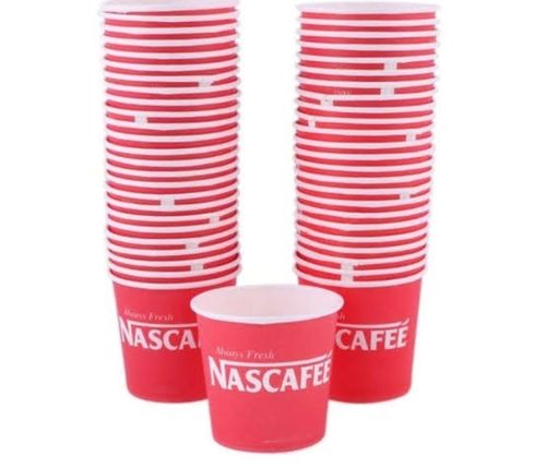 Eco Friendly Durable Recycled And Disposable Pink Color Paper Tea Cups Size: 6