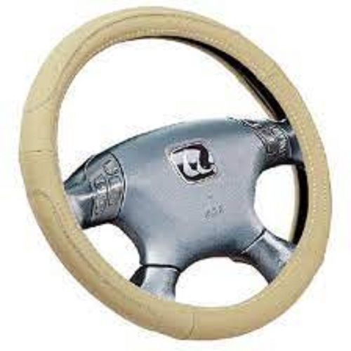 Faux Leather Microfiber Yellow Color Car Steering Wheel Cover With High Grade Material