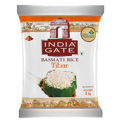 India Gate White Long Grain Tibar Basmati Rice For Cooking Pack Of 5kg
