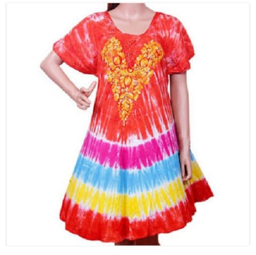 Multi Color Cotton Printed Fancy Modern Ladies Umbrella Dress For Casual Wear