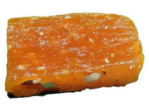 Orange Colour Fresh Almond Halwa With Delicious Sweet Taste And 10 Days Shelf Life