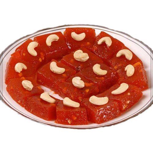 Red Colour Fresh Almond Halwa With 10 Days Shelf Life And Delicious Sweet Taste