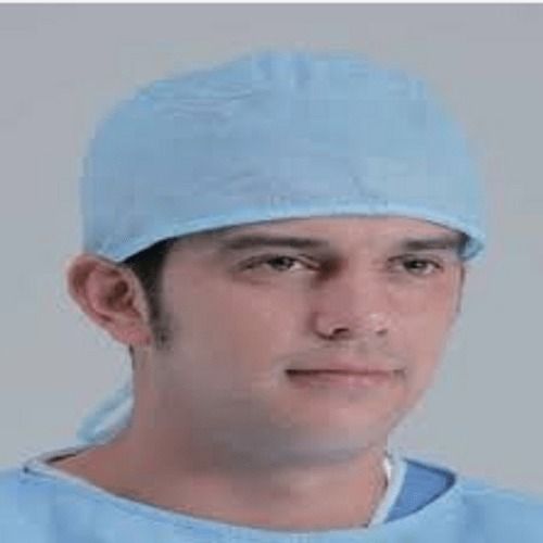 100% Cotton Best Quality Sky Blue Disposable Surgeons Cap Protection