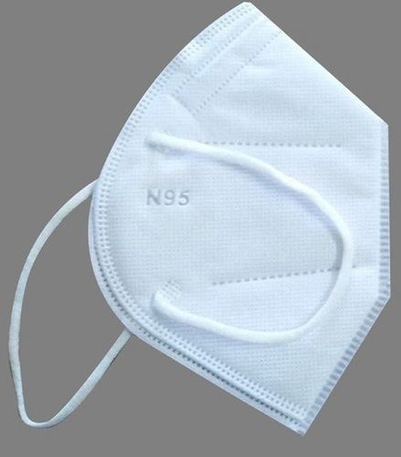 White Colour Plain Reusable N95 Mask With Cotton Fabrics And Washable Gender: Unisex