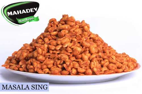 100% Fresh And Tasty Stir Fried Red Color Masala Sing Namkeen Shelf Life: 3 Months