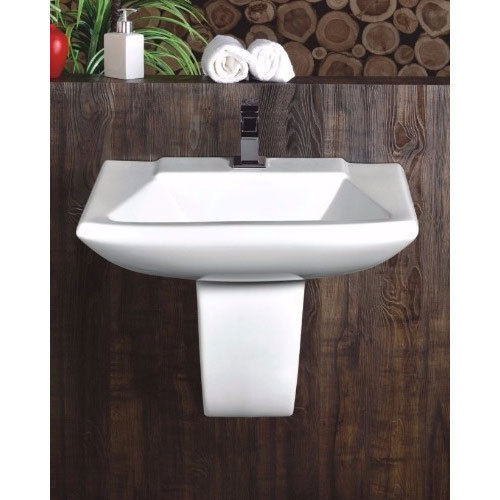 Creamy Finished White Premium Ceramic Wall Hung Wash Basin For Bathroom Use