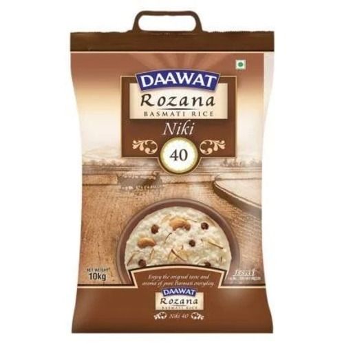 Common Daawat Rozana Long Grain White Basmati Rice Niki 40 For Cooking, 10 Kg Bag