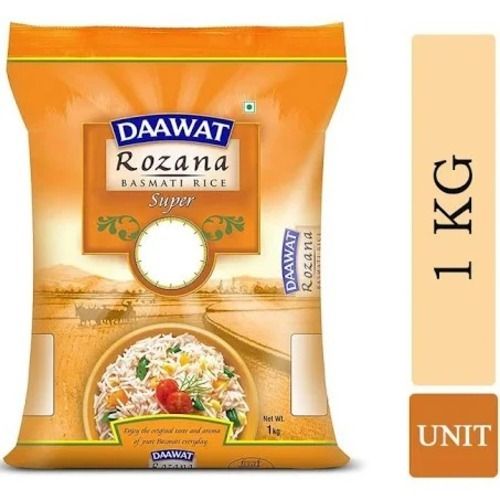 Daawat Rozana Long Grain White Raw Basmati Rice For Cooking, 1 Kg Pack