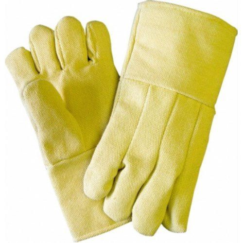  सुरक्षा उद्देश्य और निर्माण के लिए टिकाऊ मजबूत पीले रंग के पूर्ण उँगलियों वाले दस्ताने 