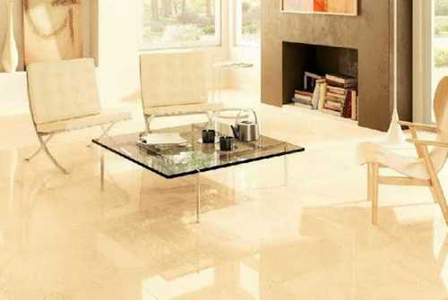 Yellows / Golds Glossy Ceramic Floor Tile In 8-10 Mm Thickness And 1200X2400 Mm Size