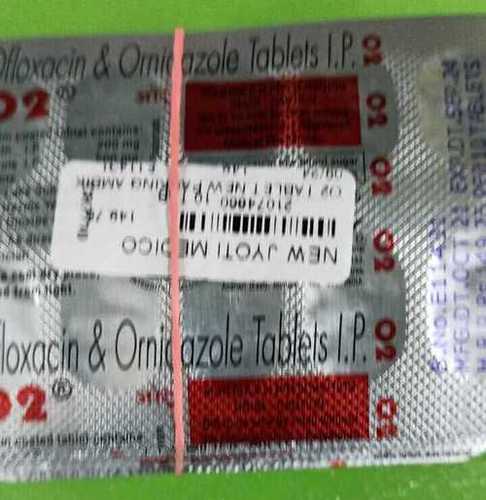 O2 Ofloxacin And Ornidazole Tablets Ip Used To Treat Diarrhoea, Pack Of 10 Tablets General Medicines