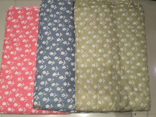 Multi Color Skin Friendly Washable Printed Cotton Fabric For Ladies Suits