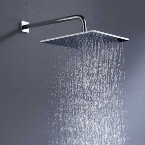 Stainless Steel Shower In Square Shape And Silver Color, Polished Surface