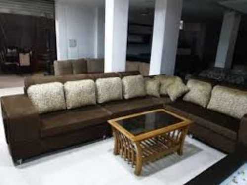 Termite Proof L Shape Wooden Sofa Set For Living Room