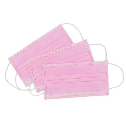 3 Ply Surgical Disposable Non Woven Face Mask With Earloop And Pink Color