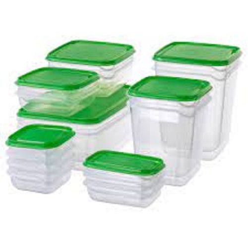 Green Lids Bpa Free Air Tight Plastic Food Storage Containers 7 Piece Set Capacity: 600 Milliliter (Ml)