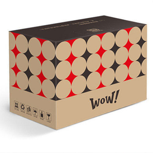  स्टाइलिश डिजाइन और पर्यावरण के अनुकूल ब्राउन कलर प्रिंटेड कोरगेटेड फूड पैकिंग बॉक्स 