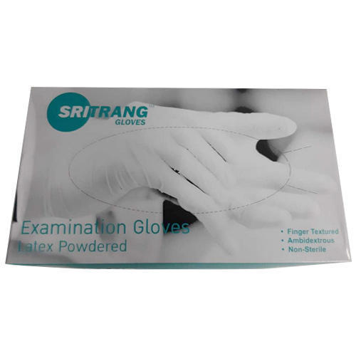 100% Disposable Surgical White Color Latex Hand Gloves For Hospital, Clinic