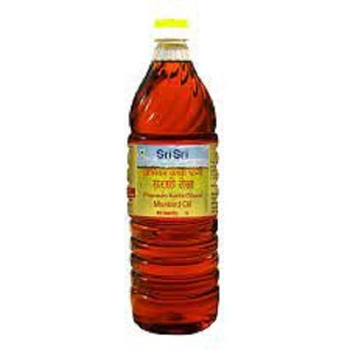 100% Pure And Healthy Organic Fresh Sri Sri Kachi Ghani Mustard Oil, 1 Liter Pet Bottle Raw Material: Oil