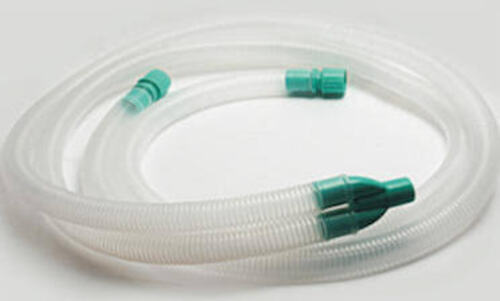 Disposable 1m White And Green Biomedical Grade Plastic Ventilator Circuit