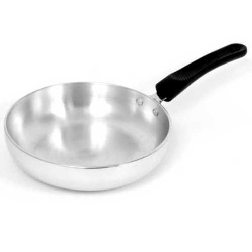 Pvc Steel Wire Steel Polished Flat Bottom Aluminium Frypan For Kitchen