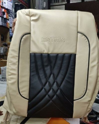 Smooth Texture Tear Resistance Cream And Black Leather Custom Car Seat Covers