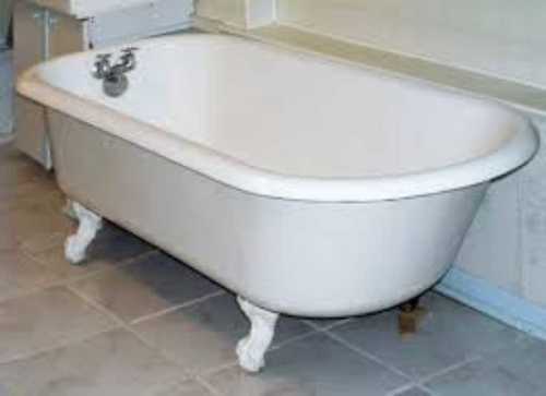 Smooth Finish White Frp Bath Tub Use For Bathroom, Plain Pattern And White Color