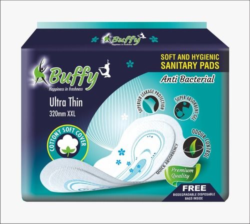 100% Germ Protection 320mm Buffy Cottony Soft Cover Ultra Thin Sanitary Pads,  Triple Fold Age Group: Adults at Best Price in Jambusar