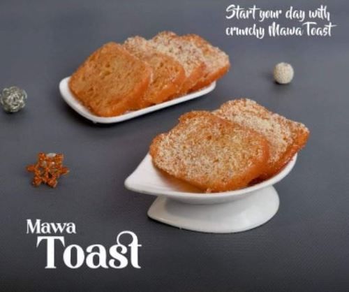 100% Vegetarian Soft And Crispy Brown Color Bread Mawa Toast